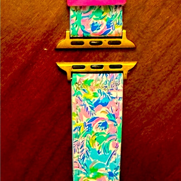 Lilly Pulitzer Pink and Blue Watch Band - Picture 1 of 6